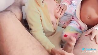 A trio with a pregnant woman of 6 months is absolutely delicious to fuck