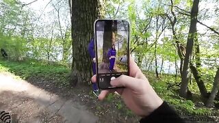 A guy ended up with a mess on his dick in public place
