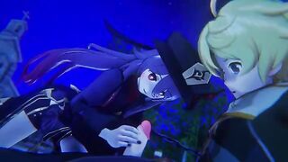 Hentai remake shortver of Hu Tao from Genshin Impact in 3D