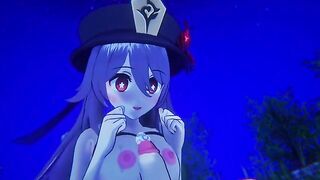 Hentai remake shortver of Hu Tao from Genshin Impact in 3D