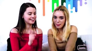 Two cute girls shared Nico's big dick passionately