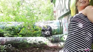 German woman fucked hard by Turkish stud in public