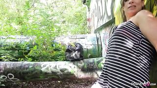 German woman fucked hard by Turkish stud in public