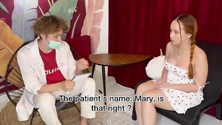 The doctor checked the girl's panties for a discharge and became excited