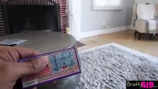 Pervert stepbrother forces his stepsister to suck and swallow his cock