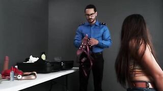 TSA agent found my naughty toys in the bag and took me to his office