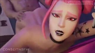 Hentai compilation with a hot girl from Fortnite in a sexy scene