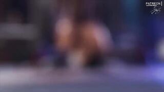 Hard fuck with Apex Loba and her partner, ending in a creampie, with sound