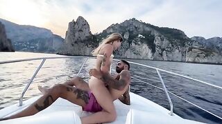 We fucked the captain of our boat tour while sailing to Capri