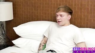 Petite blonde gets passionately taken by stepbro in this steamy homemade scene