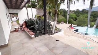 I fucked my boyfriend and his stepsister by the pool - Mariana Martix & Duncan Saint & Sara Blonde