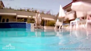A slutty wife got her ass oiled on vacation