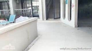 A slutty wife got her ass oiled on vacation