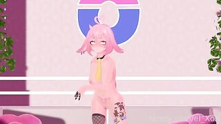 A virtual YouTuber experiences something new with her backside