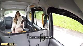 A cabbie gets a fare and fucks the hot slut in the backseat