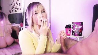 A girl either smokes a cigarette or sucks a dick, take your pick