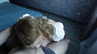 A young Russian schoolgirl is willing to do anything for 200 dollars!
