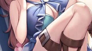 Raphtalia helps with cum shot in this hot hentai joi scene