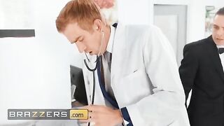 Doctor cures cold feet with his huge cock in a Brazzers scene