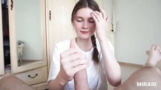 A young and naive college student gets educated on how to perform a blowjob