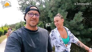 An orgy with two couples in a public place, featuring the passionate Owiaks Couple