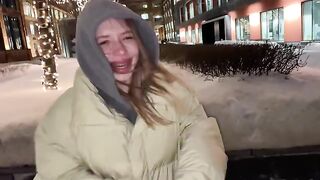 Babe from the street, no condom, great sex, lots of cum