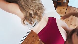 He grabbed my pants to love me, it was amazing! Cum on tits. Wow!