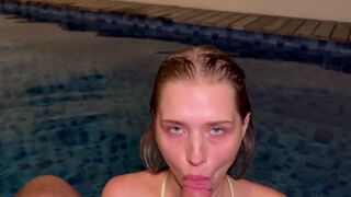 A girl from California loves having sex and swimming in the pool