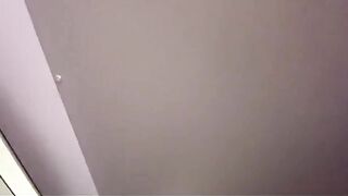 A girl was fucked in the airport toilet, her huge boobs cum-covered
