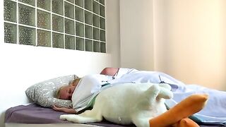 I calmed down my step sister who had a nightmare, it was hot