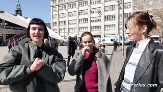 Two hot lesbians have a passionate threesome with a friend, featuring intense facesitting