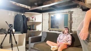 Girl was fucked by a young man with a huge dick at home
