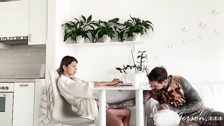A hot elegant chick getting fucked on the table