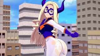 Busty Mt. Lady from My Hero Academia in cock POV hentai