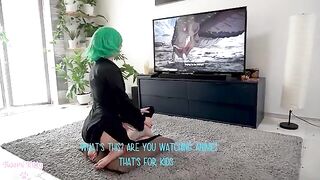 Tatsumaki gets her pussy railed while dressed in cosplay attire