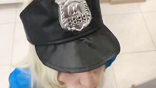A sexy police girl arrived at the apartment, but she began to engage with the robber in an intimate way