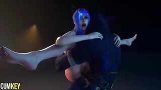 A cat girl is getting fucked by a monster in this hot 3D animation