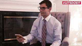 Gina Valentina seduces lawyer for a hot foursome with her friends