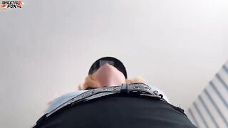 A girl arranged a surprise and sat on my face in a police suit