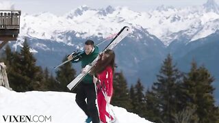 A young ski bunny, inspired by the stunning Vixen channel, has passionate sex in the Alps