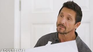 Savannah Sixx satisfies her stepdad with sensual Nuru massage