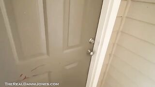 A mature woman, Danni Jones, gets excited by a delivery guy in steamy action
