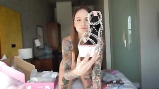 I tried on see-through lingerie and I couldn't resist, Natasha Kirsten got me in trouble