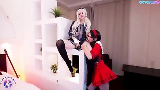 Octokuro's cosplay girl pussy licking with her horny doppelganger in 4K