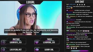 Fucked a streamer in front of her online followers