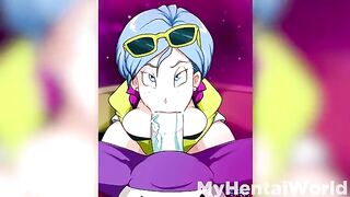 Bulma’s big tits get a titjob in this hot Dragon Ball hentai animation