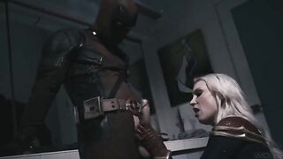 Deadpool fucked hard the stunning Captain Marvel in this full scene parody