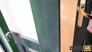 Smart nymph pays debt with tight pussy to a ruthless collector