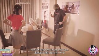A sexy Asian girl joined the soccer club and became a star player