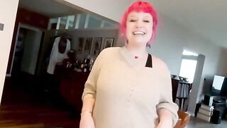 Proxy Paige gets her asshole stretched cooking pasta